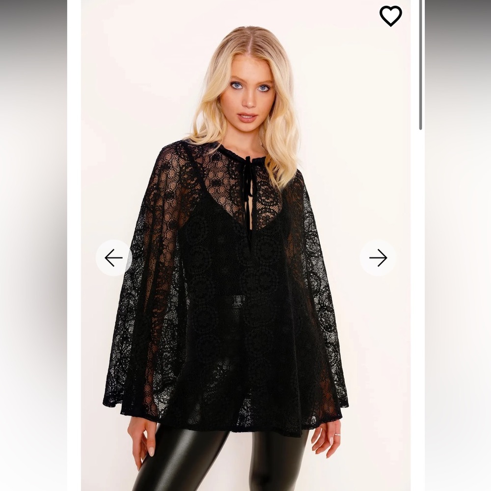 Blackmilk OSFA The Widow Lace Cloak